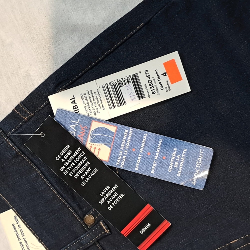 Tibal Favorite Jean Stretch Extensible Jeans. Size 4.‎ Dark Wash. - Picture 9 of 12